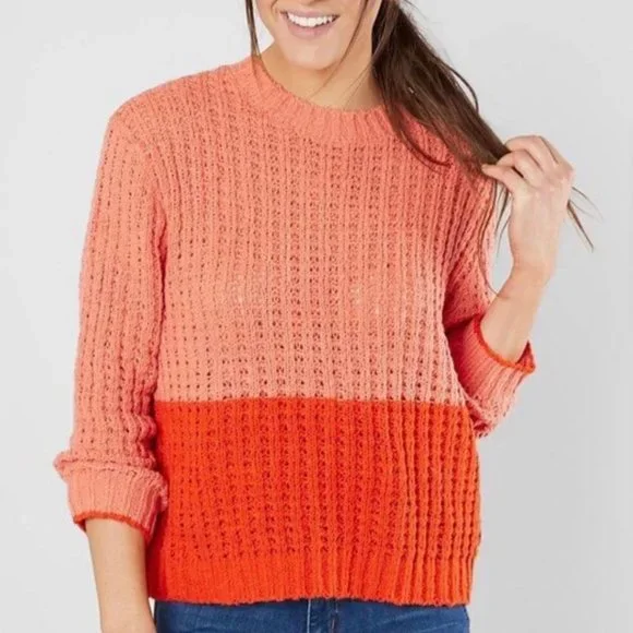 Billabong Sweaters Billabong Block Party Orange Knit Sweater